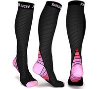 Rwest X Medias de Compresion, Calcetines de compresión Mujer y Hombre 18 mmHg para Running,Ciclismo, Deporte, Trotar, Correr, Volar, Viajar