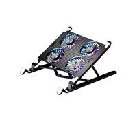 RWFRKABNK Base For Portátil, Enfriador Y Plegable, El Más Vendido De 2025, con 4 Ventiladores For Dispositivos De 11 A 17,3 Pulgadas, Antideslizante.(ABS 4 Fans Black)