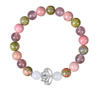 RWGSNB Pulsera Piedras Mujer, Pulsera 7 Chakras para Hombres Mujeres Cuentas Naturales 8 Mm Brazaletes Ansiedad Preciosas Loto la Suerte Brazaletes Reiki Yoga Energía Chakras Crista