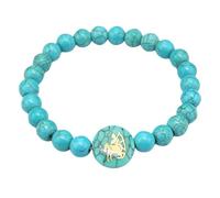 RWGSNB Pulsera Piedras Naturales, Pulsera Constelación Signo Zodíaco Preciosas Turquesas Azules Brazaletes Protección Piedra Natural Brazaletes Horóscopo Regalos Cumpleaños para Mujeres y Hombr