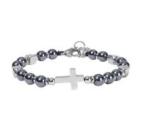 RWGSNB Pulseras de Cristal Pulsera Piedra Natural 6 Mm para Hombre y Mujer Delicadas Brazaletes Cruzadas con Cierre Langosta Ajustable Modernas Brazaletes Preciosas con Cuentas Joyería Cristal Cura