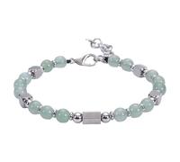 RWGSNB Pulseras de Cristal Pulsera Piedra Natural 6 Mm para Mujer Brazaletes Bohemios con Cierre Langosta Ajustable Delicadas Cuentas Preciosas Joyería Cristal Curativo Reiki Regalos para Hombres A
