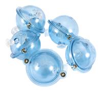 Rwigeboo 5Pcs Fishing Floats, 1 Inch Fillable Clear Plastic Water Balls Bubble Floats, Sea Fishing Gear for Fly Hooks Outdoor
