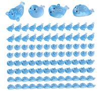 Rwigeboo Mini Animales de Resina de 100 Piezas, 4 Estilos Brillan en la Foca Oscura Mini Figuras a Granel para el jardín de Hadas Micro paisajismo decoración de los Tanques de Pescado