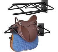Rwigeboo Soporte para sillín montado en la Pared, Soporte para sillín de Alta Resistencia para Suministros de Almacenamiento de Sala de Tachuelas de Granero de Caballos, Montaje en Pared