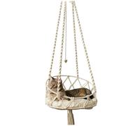 Rwigeboo Swing de Gato, Cama de Gato Colgante de 16 Pulgadas con Alfombra de algodón, Cama de Hamaca de Estilo Boho Style para Dormir, Jugar y Descansar Hamaca