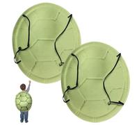Rwigeboo Turtle Costume 2Pcs Soft EVA Funny Turtle Shells with Elastic Strap Realistic Cosplay Halloween Costumes for Kids Adults