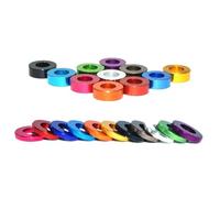 RWLQWEA Cxiang-Arandelas Planas M3 M4 M5 M6 M8 M10 Corlorful Aluminum Alloy Flat Gasket Washer For RC Part, 10pcs/Lot, Corrosión y Duradero(Black,M3 x 6 x 3)