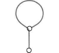 RWQIAN Ajustable Y-Collar Mujer Glissement Punk Gótico Cubano Cadena con Ronda Colgante Negro Collar en Y 34"