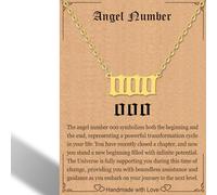 RWQIAN Collar con número de ángel, para mujer, chapado en oro, número 1111 111 222 333 444 555 666 777 888 999 colgante gargantilla cadena numerología joyería collar regalos para mujeres niñas