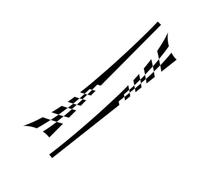 RWQZEOJO para Audi Sq5 RS Q3 A4 B8 B6 A3 8P A4 Pegatinas para Coche Vinilos Adhesivos Laterales de Bandera a Cuadros Tiras de Carreras de Vinilo Deportivo Accesorios,A