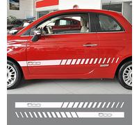 RWRAPS 2 Pegatinas de Vinilo para Puerta de Coche, Pegatinas de Rayas Laterales, película gráfica para decoración de carrocería de Carreras, Apto para Accesorios Fiat 500 Abarth