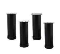 RWRAPS 4 Patas de gabinete Ajustables Negras, Patas de Mesa de Centro Ajustables en Altura de 0-15 mm, Patas de gabinete, Patas de sofá (15 cm (5,9 Pulgadas)) ()