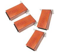 RWRAPS 4 Patas de Madera de Repuesto para sillón, Patas de sofá, Madera de Caucho, Patas cuadradas Verticales para tocador (Color Madera, 12 cm) (marrón Rojo)