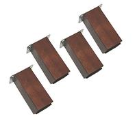 RWRAPS 4 Patas de Repuesto de Madera para sillón, Patas de sofá, Madera de Caucho, Patas cuadradas Verticales para tocador (Color Madera, 12 cm/4,7 Pulgadas) (Nogal 12 cm/4,7 Pulgadas)