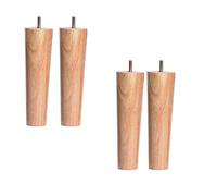 RWRAPS 4 Patas de sofá de Repuesto de Madera de Caucho Macizo, Patas de Silla de Mesa, Patas de gabinete, Patas de Cocina, (Rectas 30 cm/11,8 Pulgadas) (Rectas 70 cm/27,6 Pulgadas)