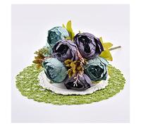 RWRAPS Flores Artificiales 1 Pieza de Ramo de Flores Artificiales de peonía de Seda Rosa, 6 Cabezas Grandes y 2 capullos, decoración Falsa para Interiores. (Color: P) (J)