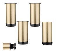 RWRAPS Juego de 4 Patas para Muebles, Patas de Cocina cilíndricas de aleación de Aluminio, Patas de sofá, Patas de Mesa de Centro (Oro 11 cm/4,3 Pulgadas) (Oro 11 cm/4,3 Pulgadas)