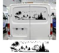 RWRAPS Pegatinas Laterales para carrocería de Furgoneta para Camper Car Horsebox Caravan RV Cargo Graphics Camping Time Style Decor Decal Auto Accesorios