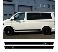 RWRAPS Pegatinas laterales para puerta de coche, 2 uds., calcomanías de película de vinilo, aptas para VW Multivan Transporter Caravelle T5 T6 Tuning, accesorios para automóviles