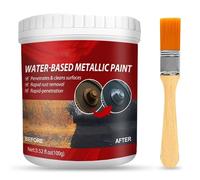 RWRAPS Rust Removal Converter Metallic Paint,Water-Based Metallic Paint Rust Remover with Brush for Stopping Rust and Preventing from Spreading (100g)