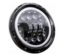 RWRPQEDEXM Para Suzuki Para Samurai 4x4 7 "7 Pulgadas LED DRL H4 Halo Faros Delanteros Con Anillo Ámbar Señal Giro Faros Delanteros Conjunto(90W Headlight Black1)