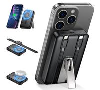 RWSRW 3 in 1 Power Bank, 10000mAh Ultra Delgado Ligero Bateria Externa,20W PD Magnético Bateria Externa Carga Rapida,para iPhone 12 13 14 15 16 Pro Pro MAX Mini mag-Safe Case（Azul）