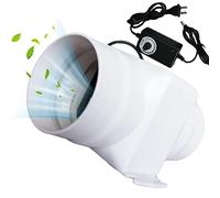 RWSXY Extractor de Aire en línea pequeño de 3 Pulgadas y 12 V con conducto Variable, Extractor de plástico para Sistemas de climatización, calefacción, refrigeración y Carpas de Cultivo hidropóni