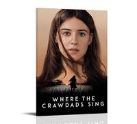 RWTWQGEQWGR Póster decorativo de la película Where The Crawdads Sing para pared, diseño estético, 40 x 60 cm, estilo marco