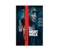 RWTWQGEQWGR Póster decorativo de pared con diseño de caminata nocturna, 30 x 45 cm, estilo sin marco