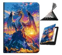 RWUTYTIUL Funda para Kindle Paperwhite de 17.3 cm de 11ª generación 2021 y edición Signature, funda inteligente de cuero delgada con soporte antideslizante multiángulo para mujeres y hombres, dragón