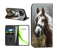 RWUTYTIUL Funda tipo cartera con tapa para Boost Mobile Summit 5G 2024 de 6.6 pulgadas con tarjetero de crédito, cubierta magnética a prueba de golpes con prácticas ranuras para tarjetas, funda para