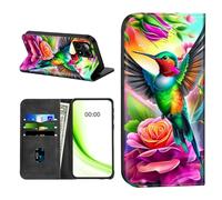 RWUTYTIUL Funda tipo cartera con tapa para Boost Mobile Summit 5G 2024 de 6.6 pulgadas con tarjetero de crédito, cubierta magnética a prueba de golpes con prácticas ranuras para tarjetas, funda para