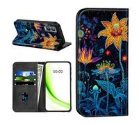 RWUTYTIUL Funda tipo cartera con tapa para Cricket Magic 5G/AT&T Propel 5G con soporte para tarjetas de crédito, cubierta magnética a prueba de golpes con prácticas ranuras para tarjetas, funda para