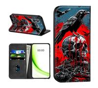 RWUTYTIUL Funda tipo cartera con tapa para Cricket Magic 5G/AT&T Propel 5G con soporte para tarjetas de crédito, cubierta magnética a prueba de golpes con prácticas ranuras para tarjetas, funda para