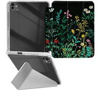 RWUTYTIUL Funda transparente para iPad Pro de 13 pulgadas 2024 M4 7ª generación, carcasa de piel a prueba de golpes, divertida funda transparente para tablet, accesorios para mujeres y hombres, flores