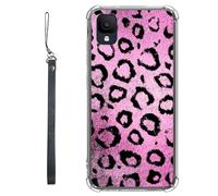 RWUTYTIUL Funda transparente para TCL Ion Z T501L T501C TCL A3/A30 de 5.5 pulgadas con cordón, TPU suave, flexible, a prueba de golpes, funda protectora para mujeres y hombres, estampado de leopardo