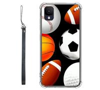 RWUTYTIUL Funda transparente para TCL Ion Z T501L T501C TCL A3/A30 de 5.5 pulgadas con cordón, transparente, antiarañazos, suave, TPU, flexible, a prueba de golpes, para mujeres y hombres, funda