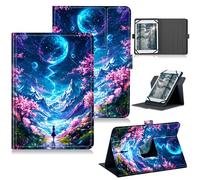 RWUTYTIUL Funda universal para tablet T-Mobile Revvl Tab 2 de 10.1 pulgadas 2025/Revvl Tab 5G 10.4 pulgadas 2023, soporte protector giratorio de 360 grados, funda protectora de piel sintética para 9 a