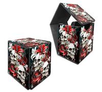 RWUTYTIUL MTG Commander - Caja de almacenamiento de tarjetas para más de 100 tarjetas con funda, piel sintética, tamaño grande, fuerte soporte para cartas para juegos de mesa Magic MTG TCG CCG