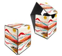 RWUTYTIUL MTG Commander Deck Box, caja de almacenamiento de tarjetas para más de 100 tarjetas con funda, piel sintética, tamaño grande, fuerte soporte para cartas para juegos de mesa Magic MTG TCG CCG