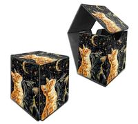 RWUTYTIUL MTG Commander Deck Box, caja de almacenamiento de tarjetas para más de 100 tarjetas con funda, piel sintética, tamaño grande, fuerte soporte para cartas para juegos de mesa Magic MTG TCG CCG