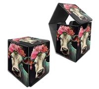 RWUTYTIUL MTG Commander Deck Box, caja de almacenamiento de tarjetas para más de 100 tarjetas con funda, piel sintética, tamaño grande, fuerte soporte para cartas para juegos de mesa Magic MTG TCG CCG