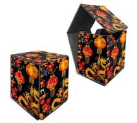 RWUTYTIUL para MTG Commander Deck Box, caja de almacenamiento de tarjetas se adapta a más de 100 tarjetas con mangas, piel sintético, de gran tamaño, imán fuerte, para juegos de mesa, Magic MTG TCG