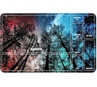 RWUTYTIUL Tapete de juego de cartas MTG de 24 x 14 pulgadas con zona A, tapete de juego cosido para Commander Board TCG RPG CCG Game Desktop Tablet Mouse Pad para jugar accesorios, Magic Forest