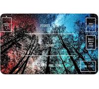 RWUTYTIUL Tapete de juego de cartas MTG de 24 x 14 pulgadas con zona B, tapete de juego cosido para Commander Board TCG RPG CCG Game Desktop Tablet Mouse Pad para jugar accesorios, Magic Forest