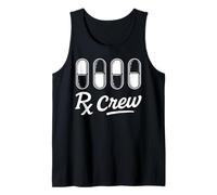 Rx Crew Farmacéutico Medicina Farmacia Squad Camiseta sin Mangas