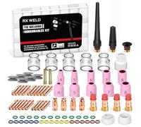 RX WELD 72 unids TIG soldadura antorcha de gas Stubby lente # 12 tig tazas kit para WP-17/18/26