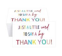 RXBC2011 Just a little card to say a big thank you cards appreciation notes small business packaging inserts pack of 100 White