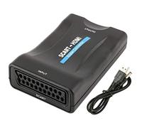 RXDF Convertidor de euroconector a HDMI, compatible con HDMI 1080P/720P, convertidor de audio de vídeo, adaptador para monitor HDTV proyector STB VHS Xbox PS3 Sky Blu-ray DVD